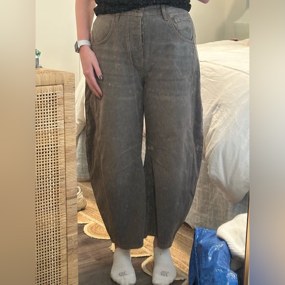 Free People Good Luck Mid-Rise Barrel Jeans